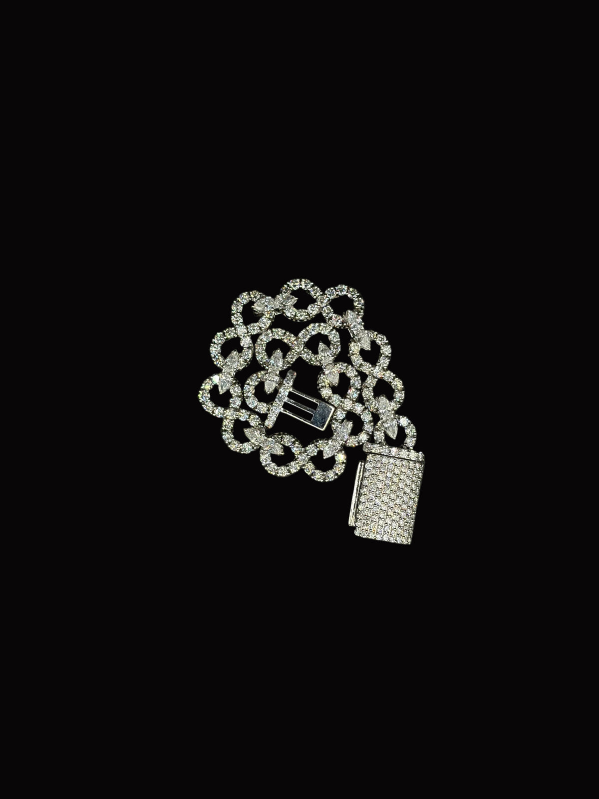 Lab Diamond Infinity Link Bracelet