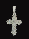 Fancy 2.75" Lab Diamond Cross Pendant