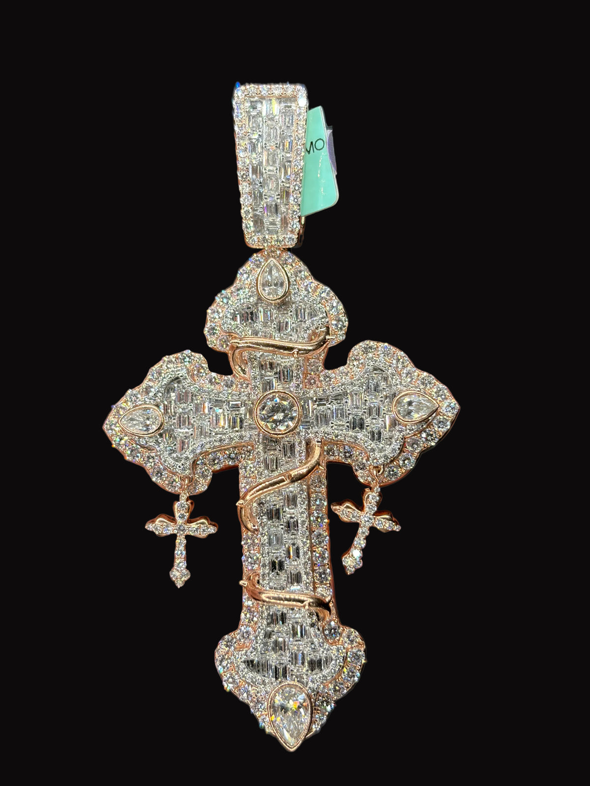 3" Lab Diamond Cross