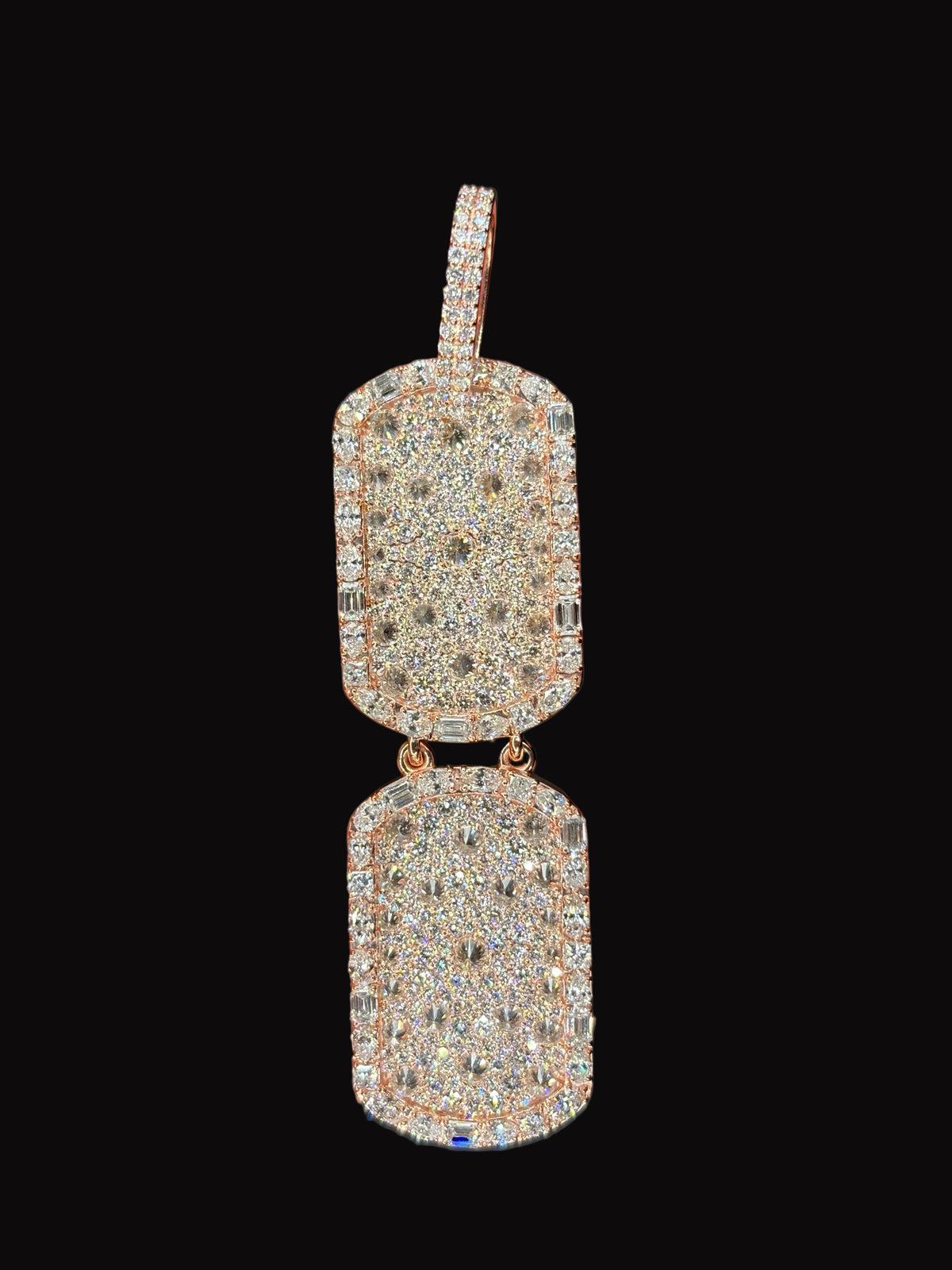 Lab Diamond Dog Tag 2.75"