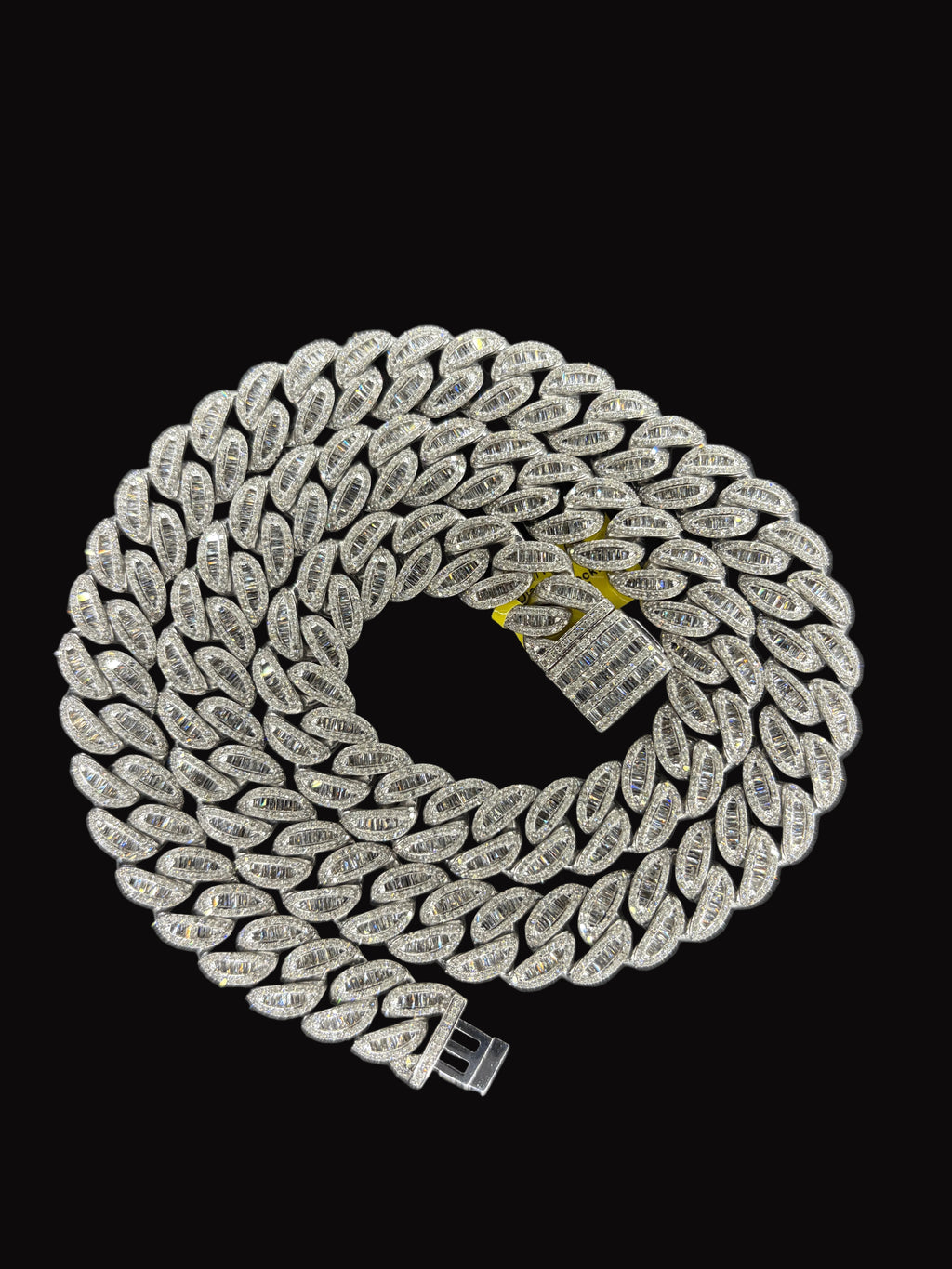 12MM Baguette Natural Diamond Chain