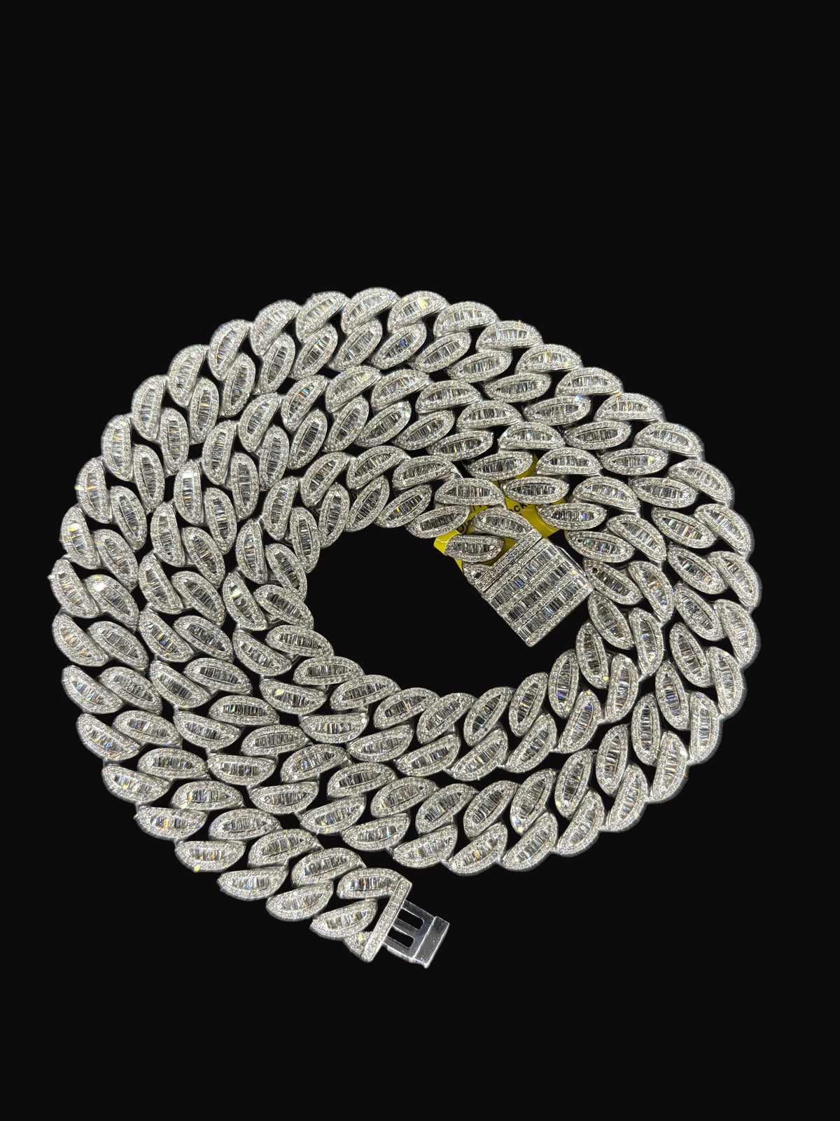 12MM Baguette Natural Diamond Chain