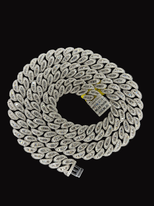 12MM Baguette Natural Diamond Chain