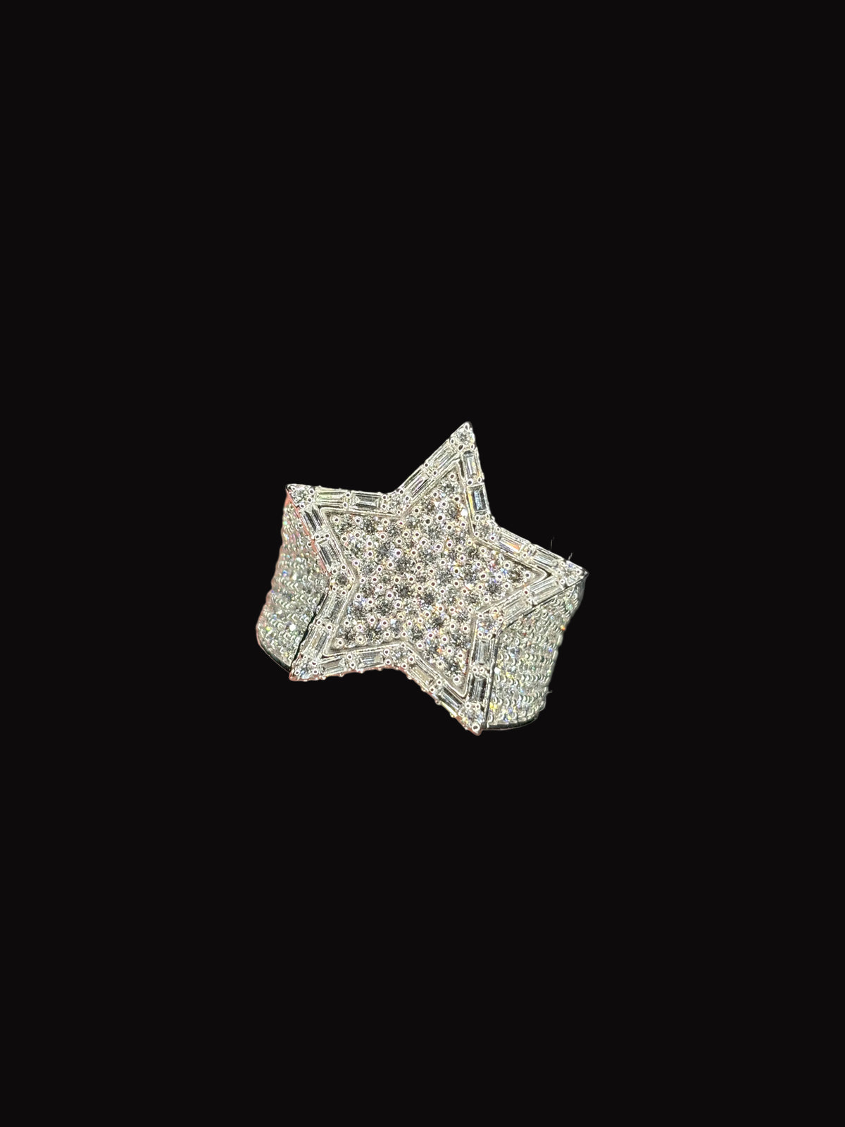 5 Point Star Ring In Lab Diamonds