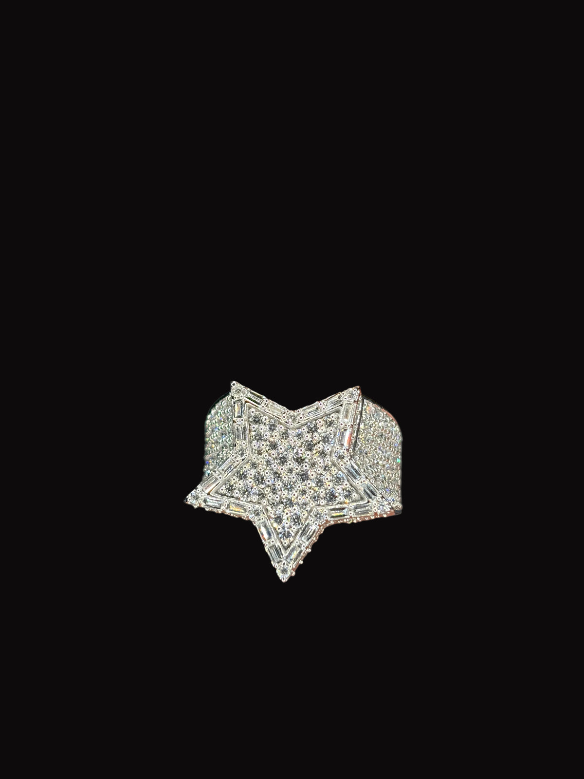 5 Point Star Ring In Lab Diamonds