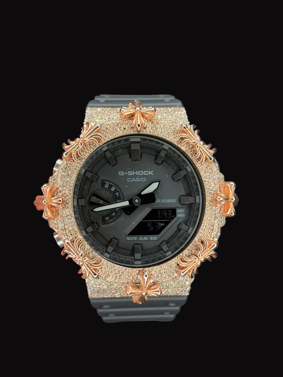 Natural Diamond Cross G-Shock 5.5CT