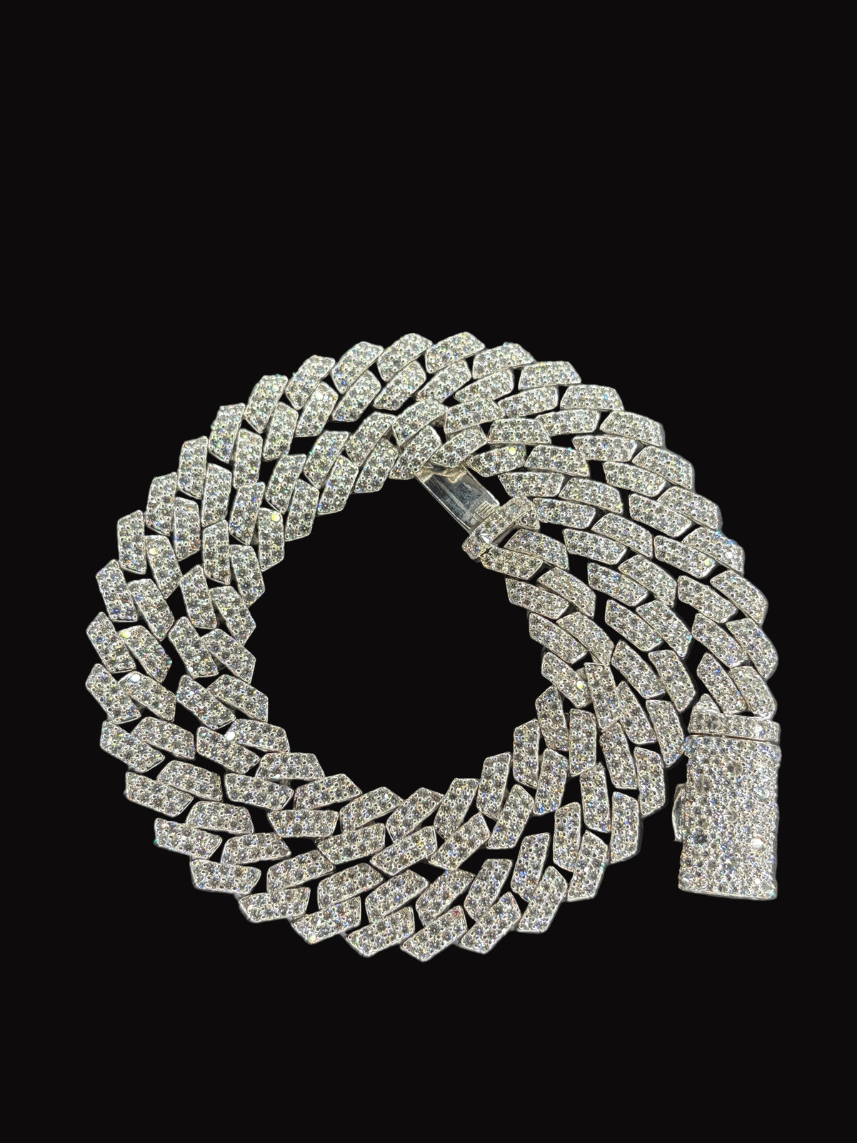 12MM Lab Diamond Mosaic Cuban Link
