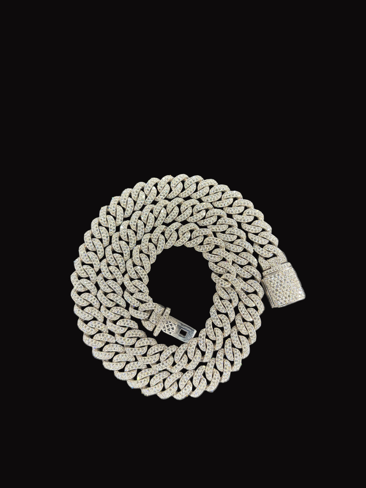 12MM Round Cuban Lab Diamond Cuban Chain