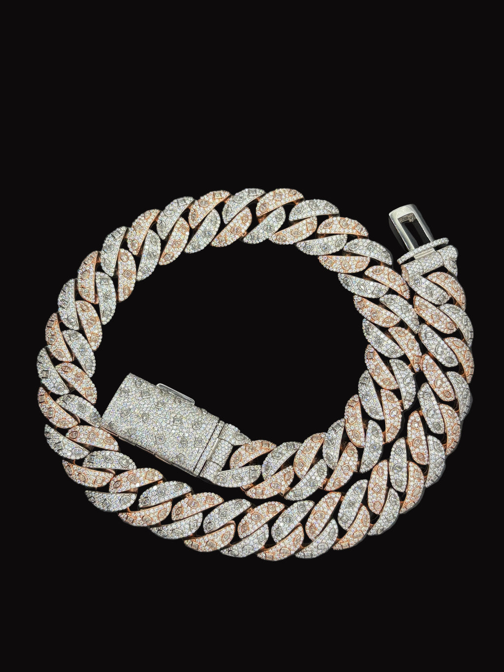 Fancy Silver Moissanite Big Boy Cuban Link