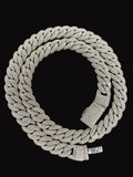 12MM Natural Diamond Cuban Link Chain