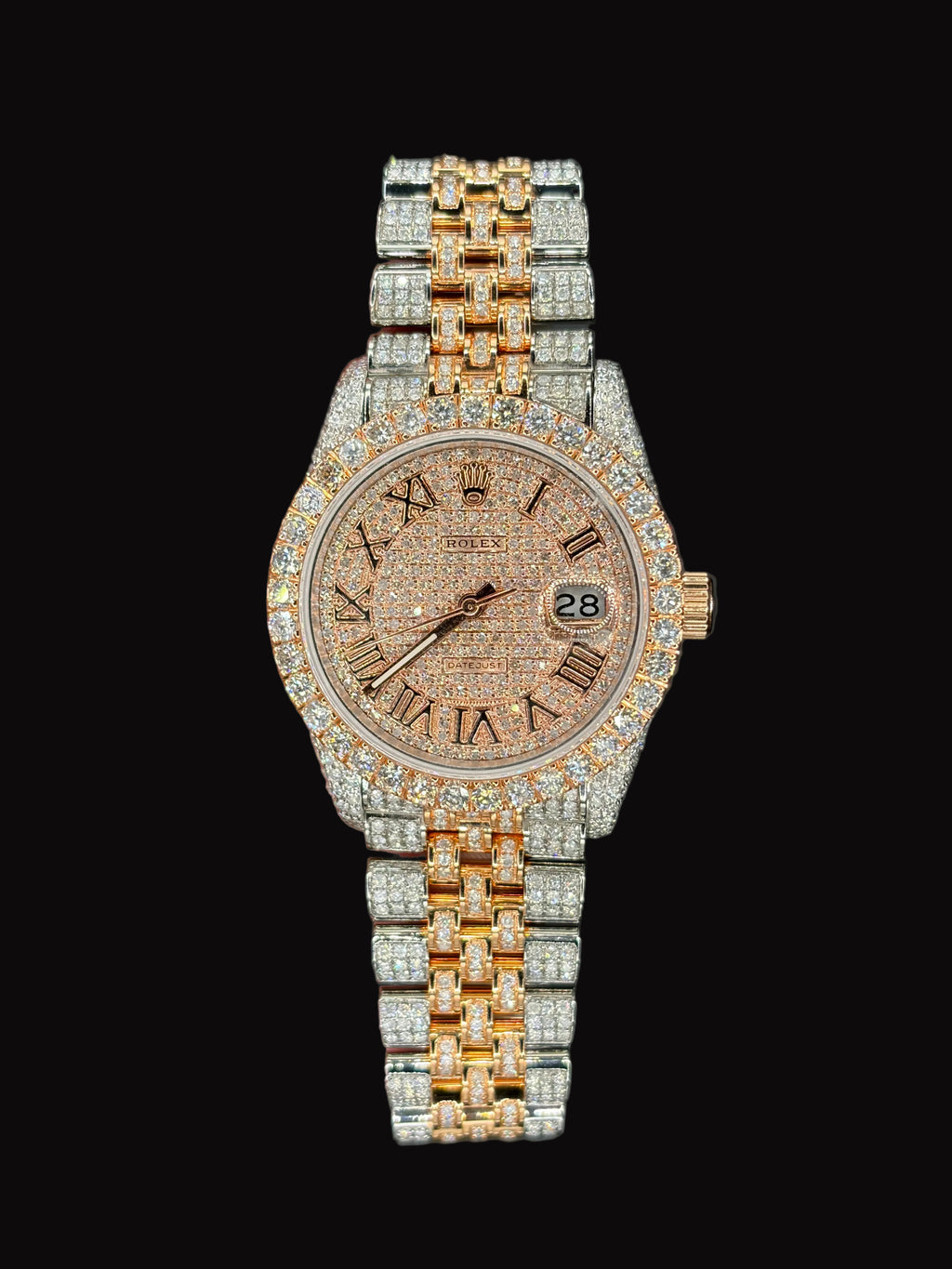 36MM Natural Diamond Rolex Datejust AM Band