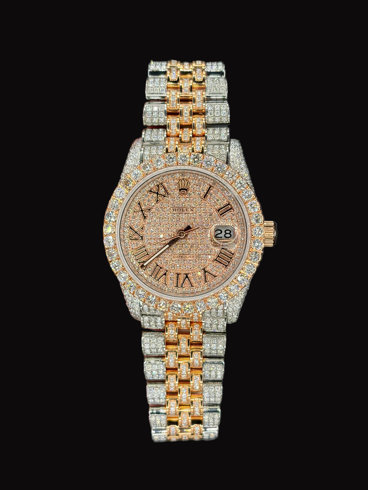 36MM Natural Diamond Rolex Datejust AM Band