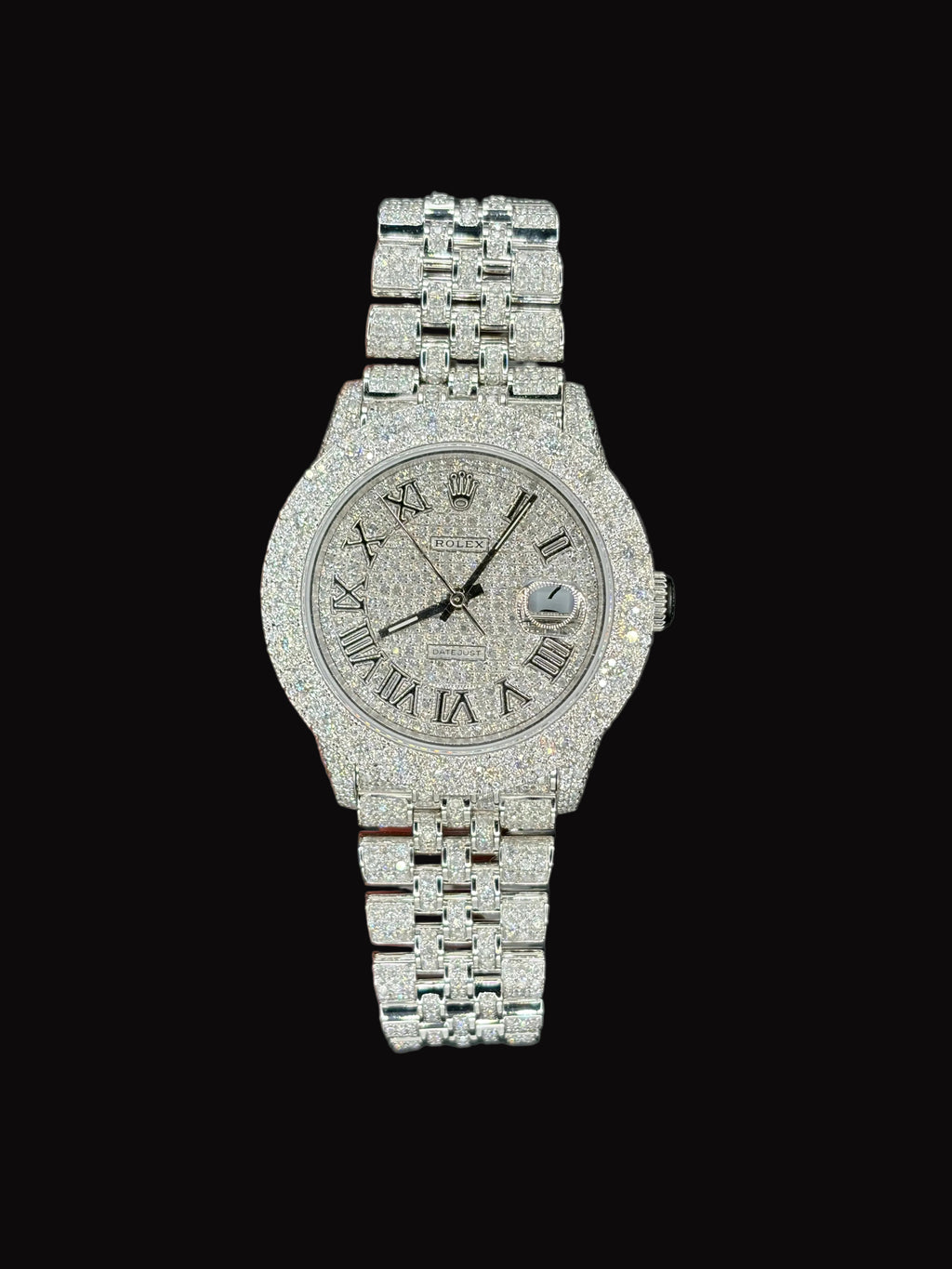 36MM Natural Diamond Rolex Datejust AM Band Big Bezel