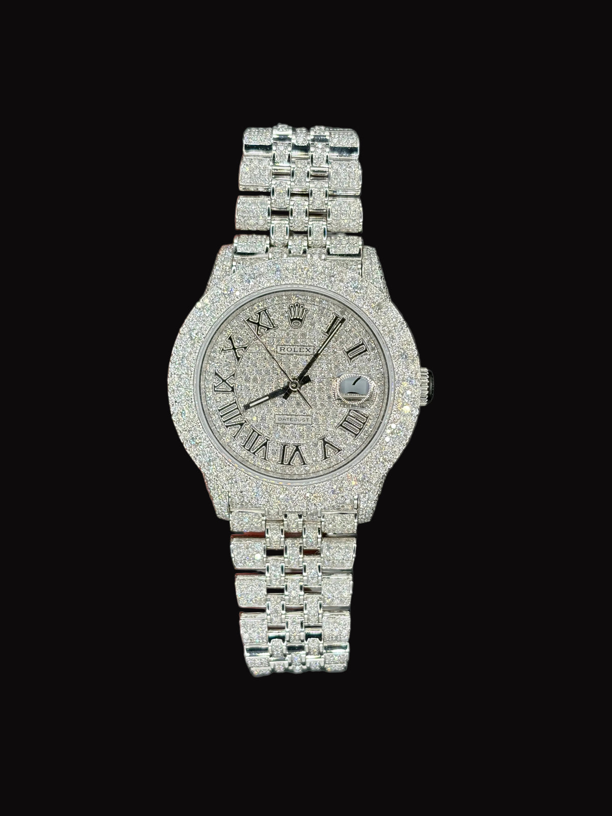 36MM Natural Diamond Rolex Datejust AM Band Big Bezel