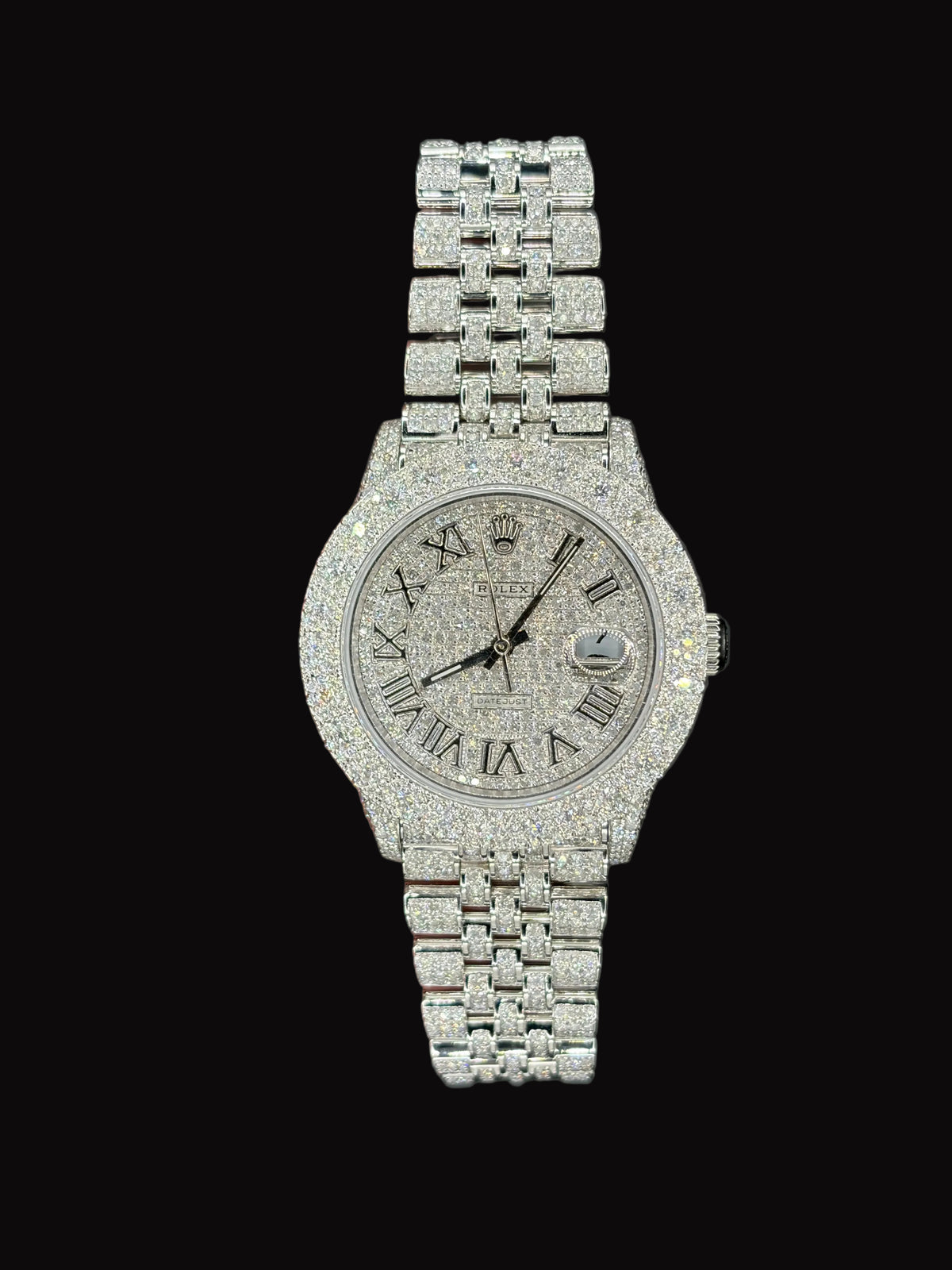 36MM Natural Diamond Rolex Datejust AM Band Big Bezel