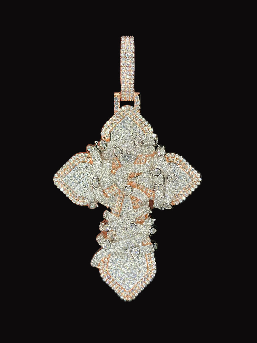 3" Moissanite Diamond Cross