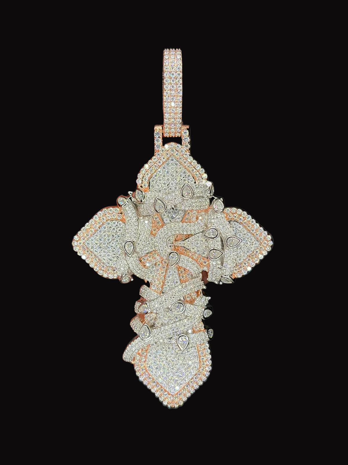 3" Moissanite Diamond Cross